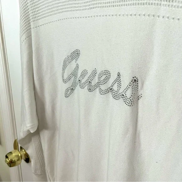 ✧・゚guess bedazzled logo white sweater - Picture 3 of 6